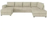 Mirjan24 Wohnlandschaft, Sand, Holz, 7-Sitzer, U-Form,Rechteckig, 305x85x188 cm,