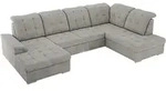 MKS Wohnlandschaft, Hellgrau, Metall, 6-Sitzer, U-Form, 323x89x204 cm, Oeko-Tex&reg;,