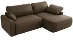 MKS Eckschlafsofa, Braun, Kunststoff, 4-Sitzer, L-Form,L-Form, 273x187 cm,