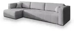 Masseno Ecksofa, Hellgrau, Holz, 5-Sitzer, L-Form,L-Form, 347x148 cm,...