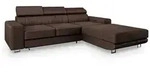 Masseno Ecksofa, Braun, Metall, 3-Sitzer, L-Form,L-Form, 267x190 cm, Wohnzimmer,