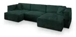 Masseno Wohnlandschaft, Gr&uuml;n, Kunststoff, 5-Sitzer, U-Form, 347x90x148 cm,