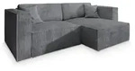 Masseno Ecksofa, Grau, Kunststoff, 3-Sitzer, L-Form, 245x148 cm, Wohnzimmer,...