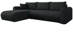 Mirjan24 Ecksofa, Schwarz, Textil, 5-Sitzer, L-Form,L-Form, 252x158 cm,...