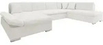 Mirjan24 Ecksofa, Creme, Textil, 7-Sitzer, U-Form,Rechteckig, 345x76x205 cm,