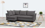 Beautysofa Eckschlafsofa, Dunkelgrau, Textil, L-Form,L-Form, 233x148 cm,...