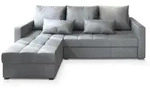 Masseno Ecksofa, Hellgrau, Kunststoff, 3-Sitzer, L-Form,L-Form, 220x140 cm,