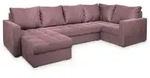 Masseno Wohnlandschaft, Rosa, Kunststoff, 4-Sitzer, U-Form, 285x85x150 cm,