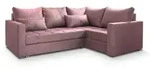 Masseno Ecksofa, Rosa, Kunststoff, 3-Sitzer, L-Form,L-Form, 220x153 cm, Wohnzimmer,
