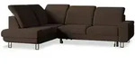 Masseno Ecksofa, Braun, Metall, 3-Sitzer, L-Form,L-Form, 253x190 cm, Wohnzimmer,