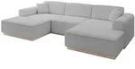Altdecor Wohnlandschaft, Hellgrau, Textil, 4-Sitzer, 301x80x165 cm, Wohnzimmer, Sofas