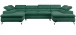 MKS Wohnlandschaft, T&uuml;rkis, Metall, 6-Sitzer, U-Form, 346x76x208 cm, Oeko-Tex&reg;,