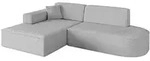 Altdecor Ecksofa, Hellgrau, Textil, 3-Sitzer, 232x165 cm, Wohnzimmer, Sofas &