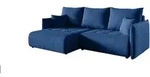 Fun M&ouml;bel Ecksofa, Blau, Textil, Ottomane links, 221x153 cm, Wohnzimmer, Sofas...