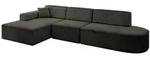 Altdecor Ecksofa, Schwarz, Textil, 4-Sitzer, 327x165 cm, Wohnzimmer, Sofas & Couches,