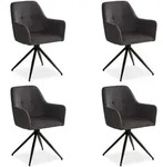 Homestyle4u Armlehnenstuhl, Grau, Textil, 228x85x59 cm, Esszimmer, St&uuml;hle,