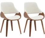 CLP Esszimmerstuhl, Creme, Walnuss, Holz, 52x86x54 cm, Esszimmer, St&uuml;hle,