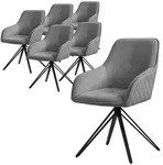 Ml-Design Esszimmerstuhl, Grau, Metall, 6-Sitzer, 61x84.5x57 cm, Esszimmer,...
