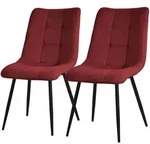 Ml-Design Esszimmerst&uuml;hle, Rot, Metall, 2-Sitzer, 49x89x60.5 cm, Esszimmer,...