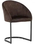 Livetastic Stuhl-Set, Schwarz, Dunkelbraun, Metall, Textil, eckig, 56x82x65 cm,