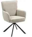Mid.you Armlehnstuhl, Beige, Metall, Textil, Uni, Stativgestell, 60x95x67 cm,