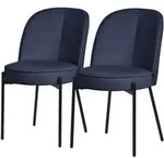 Ml-Design Esszimmerstuhl, Dunkelblau, Metall, 50x83x63 cm, Esszimmer, St&uuml;hle,
