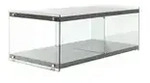 Kayoom Beistelltisch, Grau, Holz, Glas, 45x60x120 cm, einfacher Aufbau, Wohnzimmer,