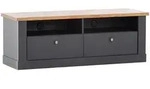 Mid.you Lowboard, Anthrazit, Eiche Wotan, Holzwerkstoff, 2 Schublade(n)...