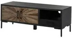 Massivmoebel24 Tv-Board, Schwarz, Holz, Echtholz,Mangoholz, 2 F&auml;cher, 1...