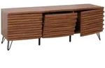 MCW Tv-Rack, Walnuss, Holzwerkstoff, Recyclingholz, 142x52x44 cm, Wohnzimmer,