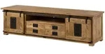 Massivmoebel24 Tv-Board, Natur, Holz, Echtholz,Mangoholz, 2 F&auml;cher, 4 Schubladen,