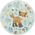 Little Dutch Tapetekreis, Blau, Papier, Kunststoff, Tiere, M&auml;rchen/ Fantasie,