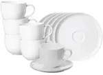 Ritzenhoff Breker Espressotassen, Wei&szlig;, Keramik, 0.09 L, Rund, 11x7x11 cm, Kaffee &