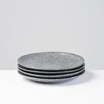 Gipfelst&uuml;ck Desserttellerset Moos ́n ́stein, Grau, Keramik, 4-teilig, rund,...