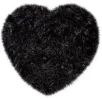 Paco Home Hochflorteppich, Schwarz, Textil, Freiform, 80x75 cm,...