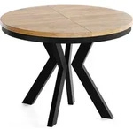 WFL Group Esstisch, Eiche Wotan, Holz, 10-Sitzer, Rund,Rund, 200x77x100 cm,