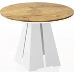 WFL Group Esstisch, Eiche, Metall, 10-Sitzer, Rund,Rund, 196x76x120 cm,...