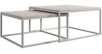 Mirjan24 Couchtisch-Set, Kaschmir, Metall, Quadratisch, 76x39x76 cm, Wohnzimmer,