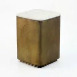 Mid.you Beistelltisch Wl7.716, Gold, Metall, quadratisch, eckig, 33x47x33 cm,