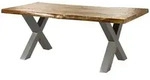 Massivmoebel24 Baumtisch, Natur, Holz, Echtholz,Mangoholz, 8-Sitzer, 100x77x220 cm,