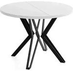 WFL Group Esstisch, Wei&szlig;, Metall, 10-Sitzer, Rund,Rund, 180x76x100 cm,...