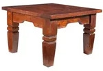 Massivmoebel24 Couchtisch, Dunkelbraun, Holz, Echtholz,Akazie, Quadratisch, 60x40x60