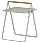 Gardenson Loungetisch, Beige, Metall, rechteckig, rund, 43x59x43 cm,