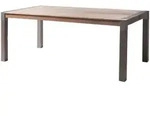 Massivmoebel24 Esstisch, Beige, Holz, Echtholz,Akazie, Rechteckig, 95x76x180 cm,