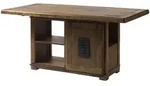Massivmoebel24 Esstisch, Braun, Holz, Echtholz,Mangoholz, 8-Sitzer, 1 F&auml;cher, 2