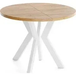 WFL Group Esstisch, Eiche Wotan, Holz, 6-Sitzer, Rund,Rund, 130x77x80 cm,...