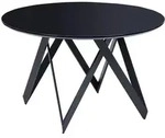 Beliani Esstisch, Schwarz, Holzwerkstoff, 4-Sitzer, Rund, 120x76x120 cm,...