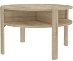 Ti'me Couchtisch, Sonoma Eiche, Holzwerkstoff, rund, eckig, 74.4x45.5x74.4 cm,