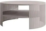 Mirjan24 Couchtisch, Kaschmir, Metall, Rund, 75x40x75 cm, Wohnzimmer,