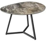 riess-ambiente Couchtisch, Taupe, Metall, Marmor Optik, Rechteckig,Rechteckig,